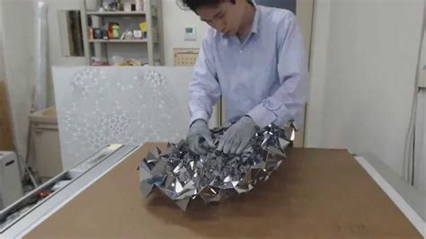 sheet metal origami|how to cut metal origami.